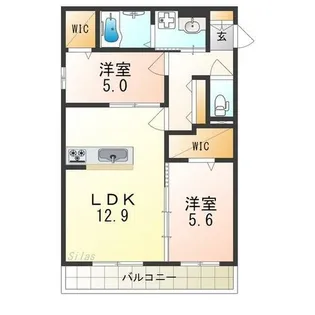大阪府堺市西区浜寺石津町東2丁【アパート】の間取り
