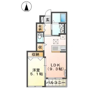 ストーク才ノ元【1階】の間取り