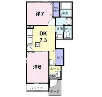 ファシネイション春日Ⅱ【1階】の間取り