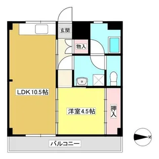 愛三ハイツ【205号室】の間取り