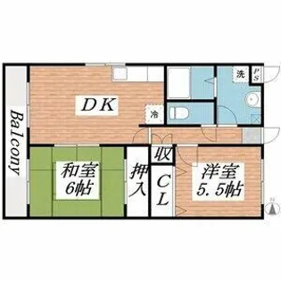 グリーンエイトⅣ【204号室】の間取り