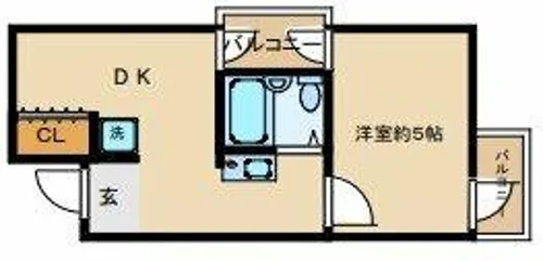ラ・ペール一番館【4階】の間取り