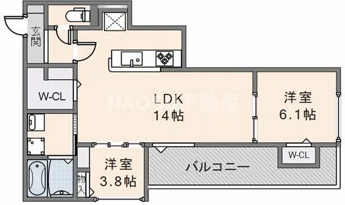 アベニール末広【205号室】の間取り