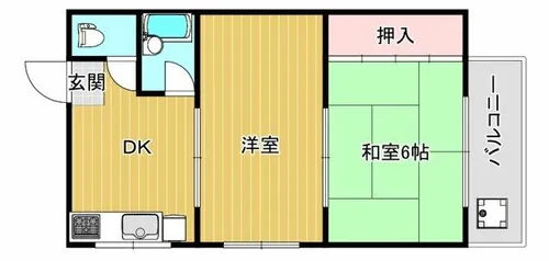 新朝日【2階】の間取り