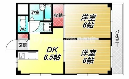 リベラルパレス平野【4階】の間取り