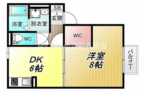 コーポラス鞍作【2階】の間取り
