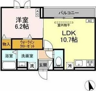 セレスティア長良 イースト【3階】の間取り