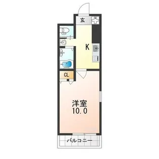 1Kの間取り画像