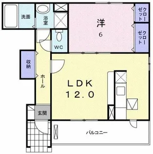 ヴィラ プロムナード B【1階】の間取り
