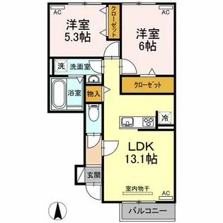 コンフォール西小鷹野Ⅱ【103号室】の間取り