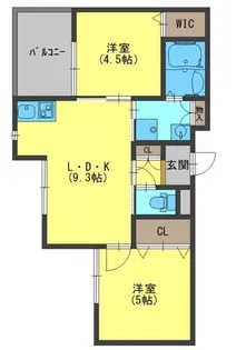 クリエオーレ桜園Ⅱ【2階】の間取り