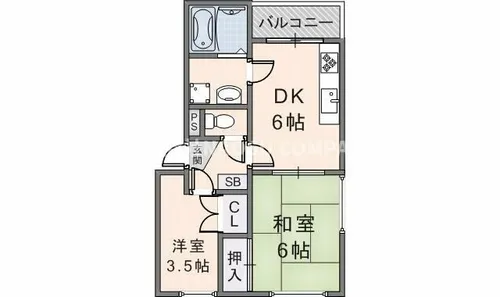 ステイツ稲葉【202号室】の間取り