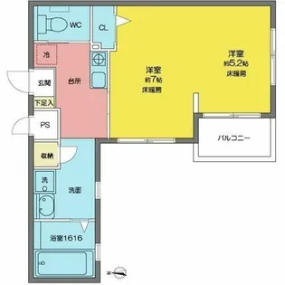 エクスランス月見坂【1階】の間取り