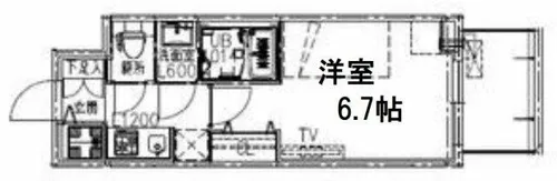 S-RESIDENCE都島Lux【7階】の間取り