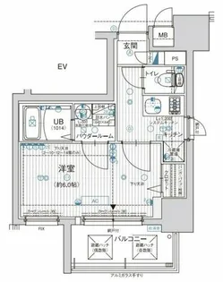 エスリード阿波座プライムコート【11階】の間取り