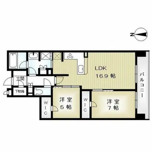 ジ・アーバネックス京都四条烏丸テラス【6階】の間取り