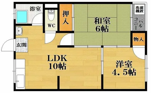 クワタマンション【3階】の間取り