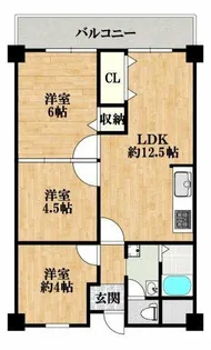 プラネット藤井寺【102号室】の間取り