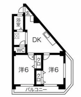ニューフジマンション【2階】の間取り