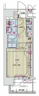 プレサンス京橋GREEN YARDアルミラ【2階】の間取り