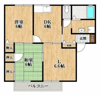パルタナカ【2階】の間取り