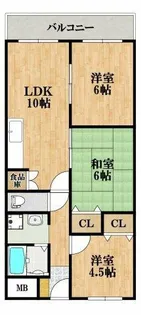 ルミエール藤井寺【4階】の間取り