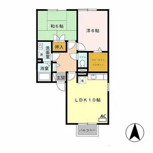 ブリーゼ【203号室】の間取り