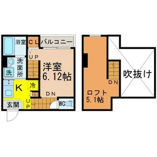 グルージャ黒門【2階】の間取り