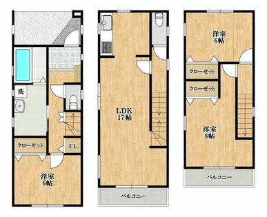 大阪府松原市天美北3丁目【一戸建】の間取り