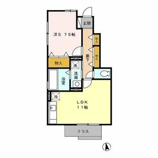 バイオ21 15-1【1階】の間取り
