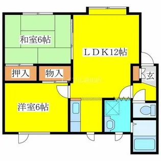グリーンヒルB【201号室】の間取り