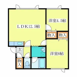 フラワーコーポⅡ【203号室】の間取り