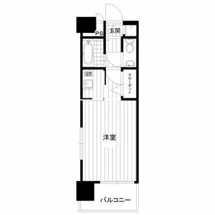 エステート・モア天神STUDIO【1417号室】の間取り