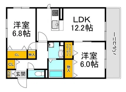 Friend Esakahigashi【2階】の間取り