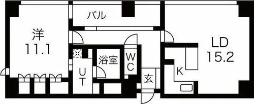 IZUMI1(イズミワン)【12階】の間取り
