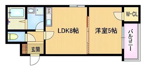 HRフロントリーガル城北【1階】の間取り
