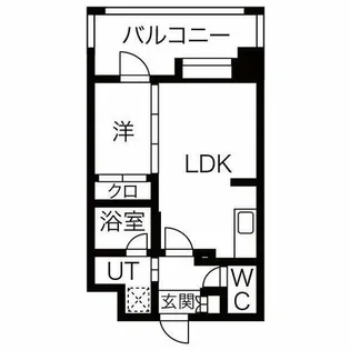 アソシアグロッツォ博多クロス【306号室】の間取り
