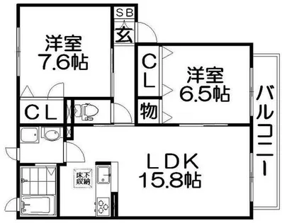 シャーメゾン明徳2番館【1階】の間取り