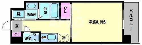 Taane夕凪【8階】の間取り