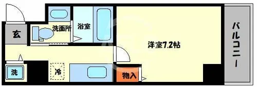 ZERO弁天【3階】の間取り