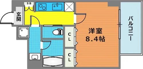 Fiel神戸本山【605号室】の間取り