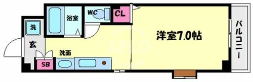 ブリリアン大国【4階】の間取り