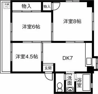 林マンション【301号室】の間取り