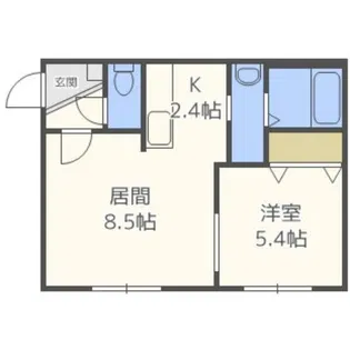 ヴェスタ南平岸【2階】の間取り