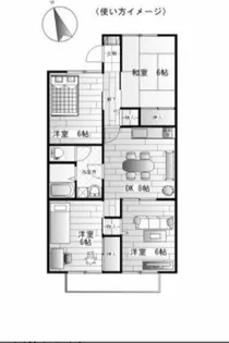 セジュール桂B【203号室】の間取り