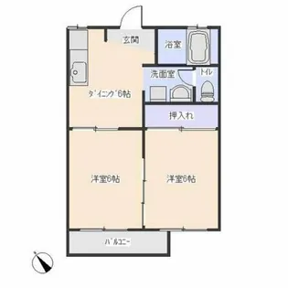 レジデンス翔【206号室】の間取り