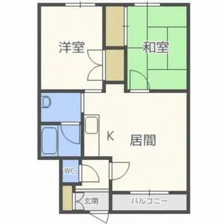 リバーサイド5・3【2階】の間取り