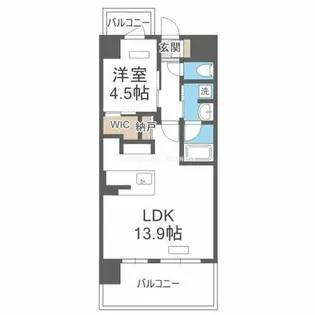 アーバネックス中崎町Ⅱ【10階】の間取り