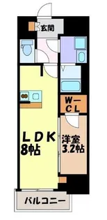 クレヴィスタ名古屋上前津【7階】の間取り