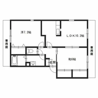 パディ飾磨Ⅲ番館【1A号室】の間取り